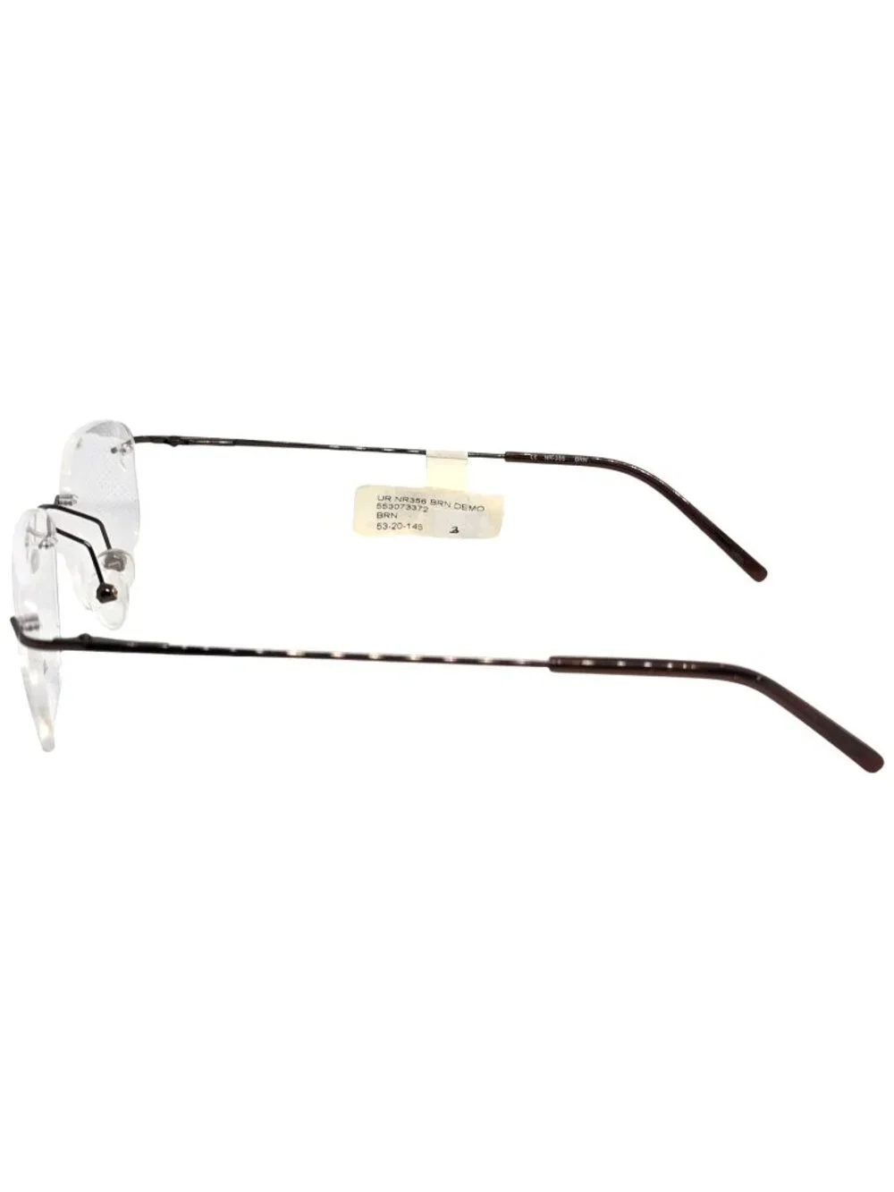 Naturally Rimless Eyeglass Frames Stainless Steel Brown 53-20-145 NR356